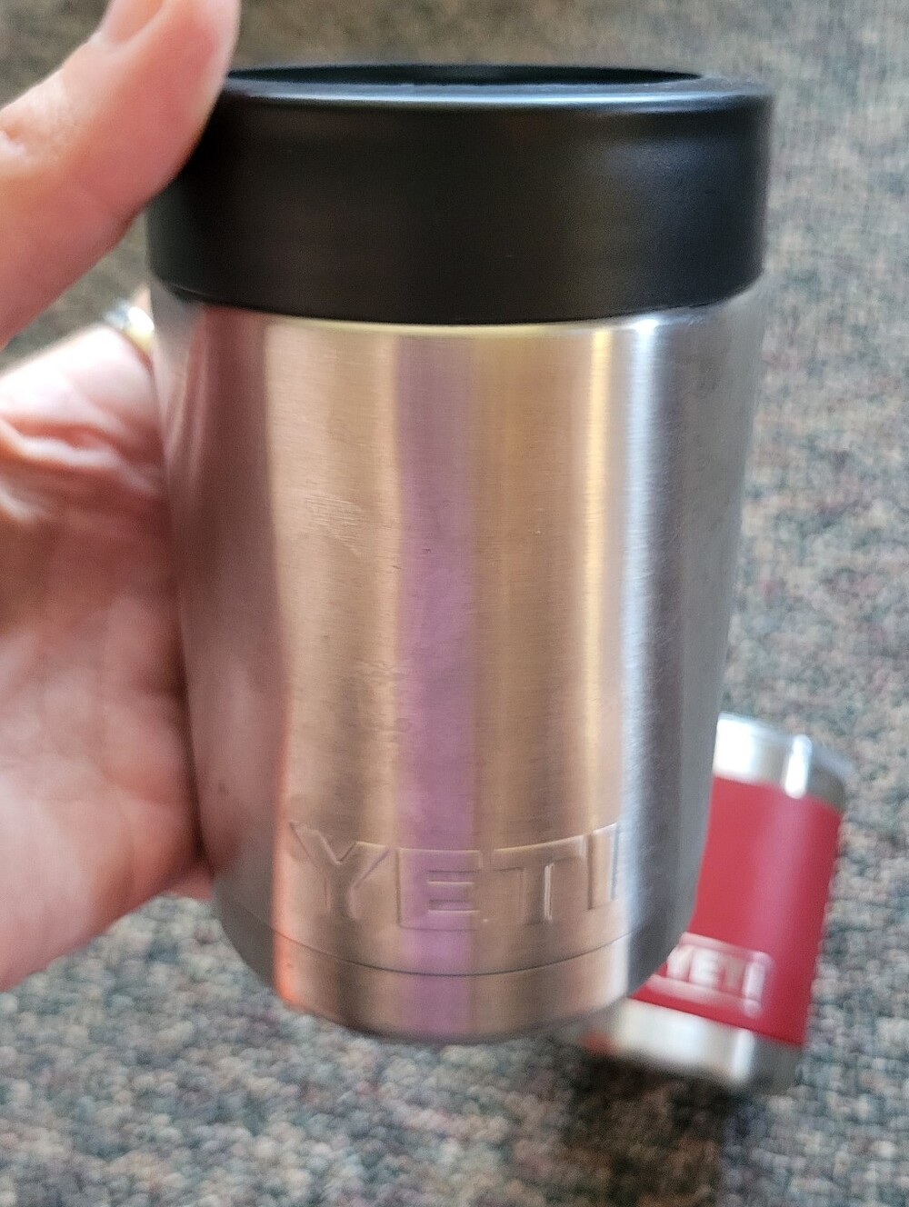 YETI Rambler Colster Can Insulator And red YETI Rambler 10 oz Lowball Set - Picture 3 of 12